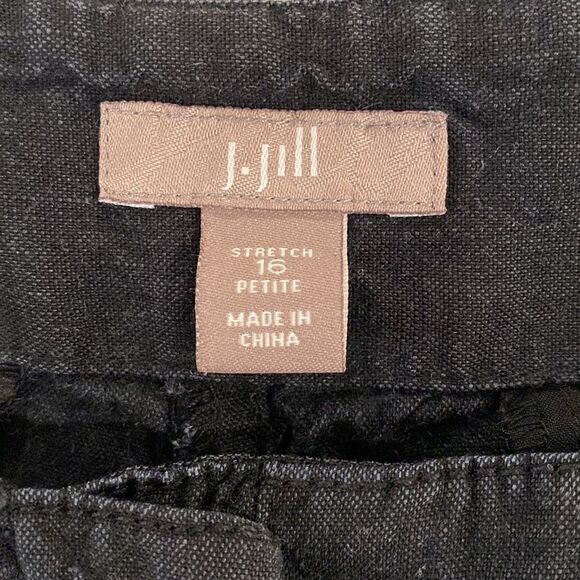 J. Jill stretch black linen blend lightweight pants 16P - Picture 3 of 11